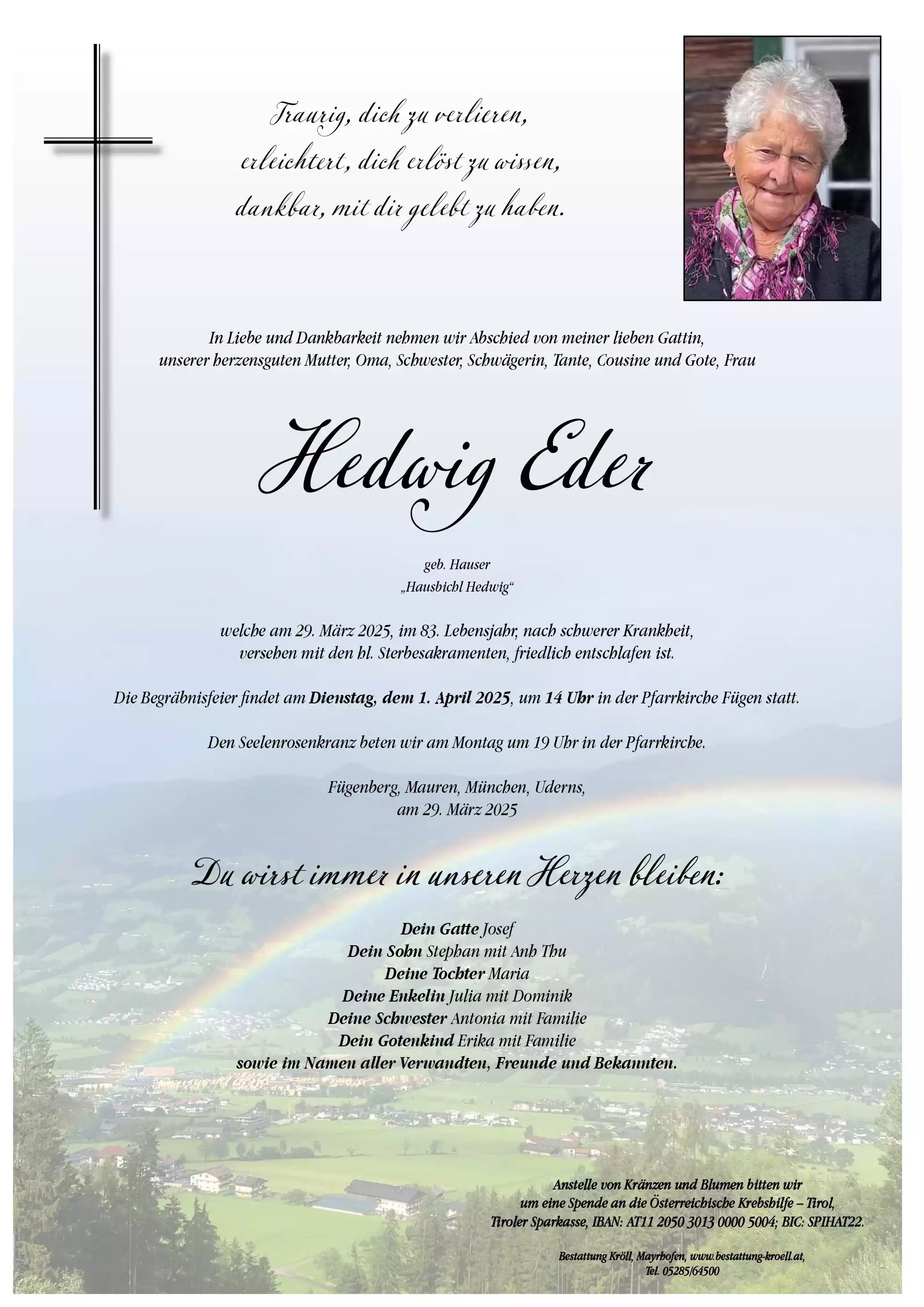 Parte von Hedwig Eder